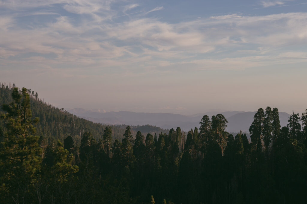 Sunset at Sequoia NP